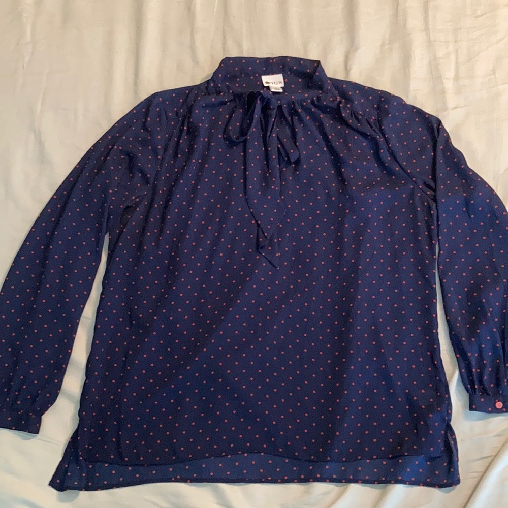 Navy Blue Stylus Blouse
